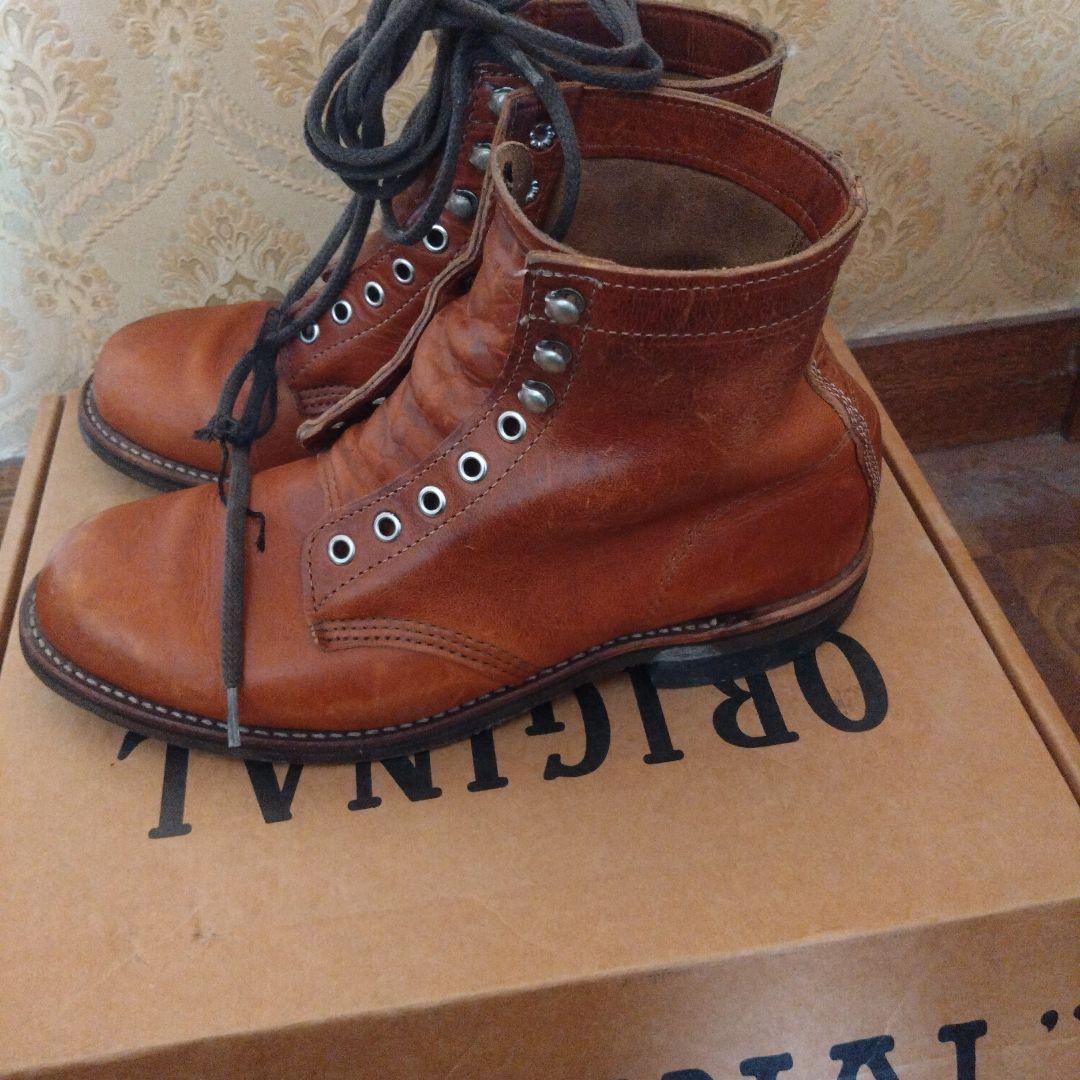 早い者勝ちCHIPPEWA US10ブラウン4353TAN レザー ワークブーツ