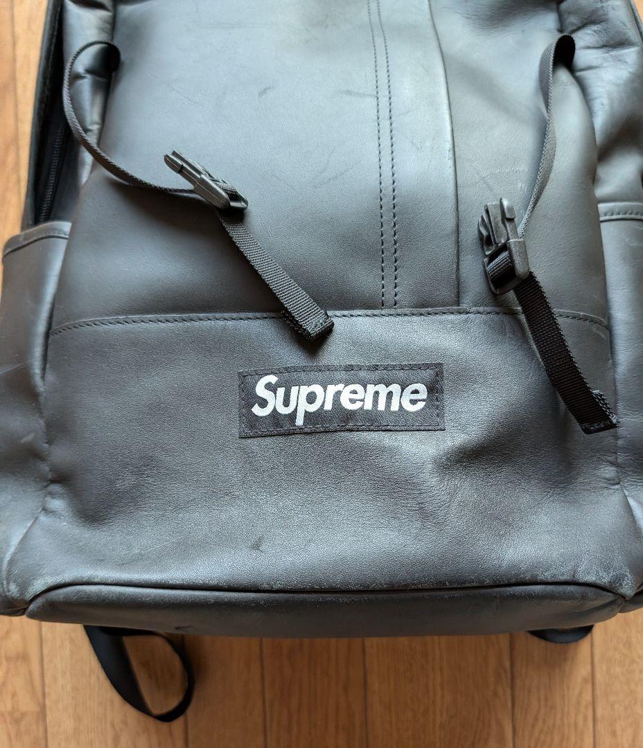 バッグ Supreme Leather Backpack Black