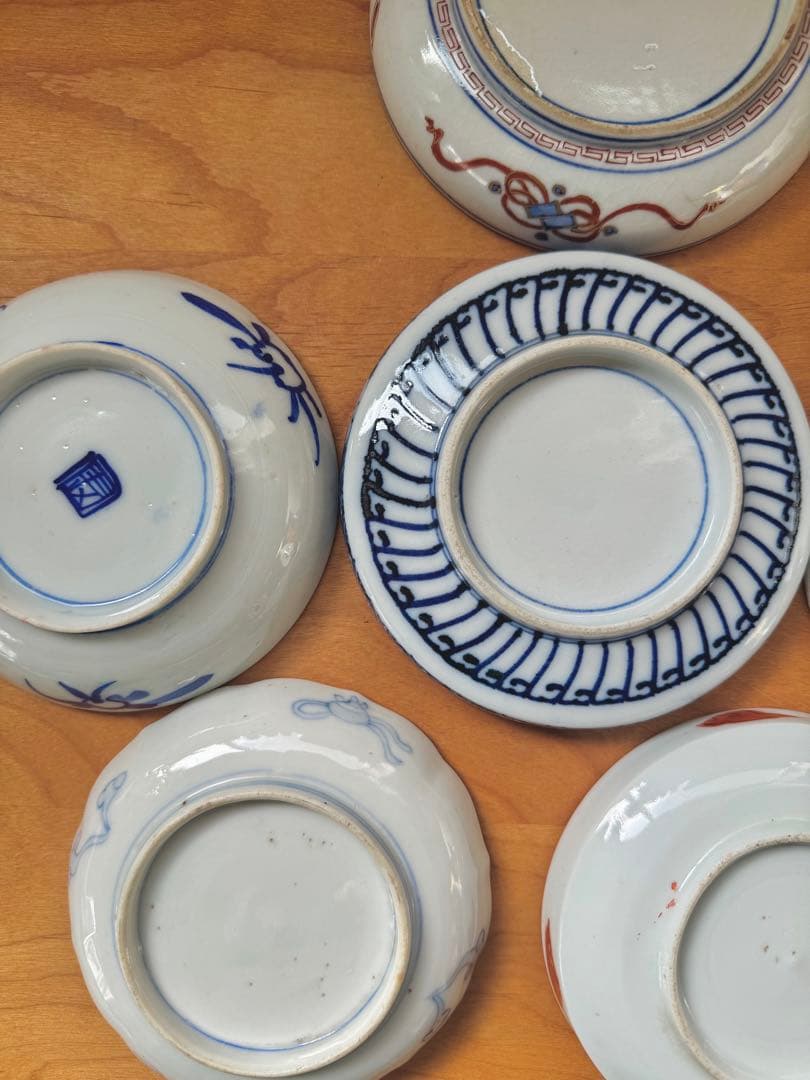 豆皿 小皿 取皿 4寸 九谷 伊万里 赤絵 色絵 金彩アンティーク 骨董食器