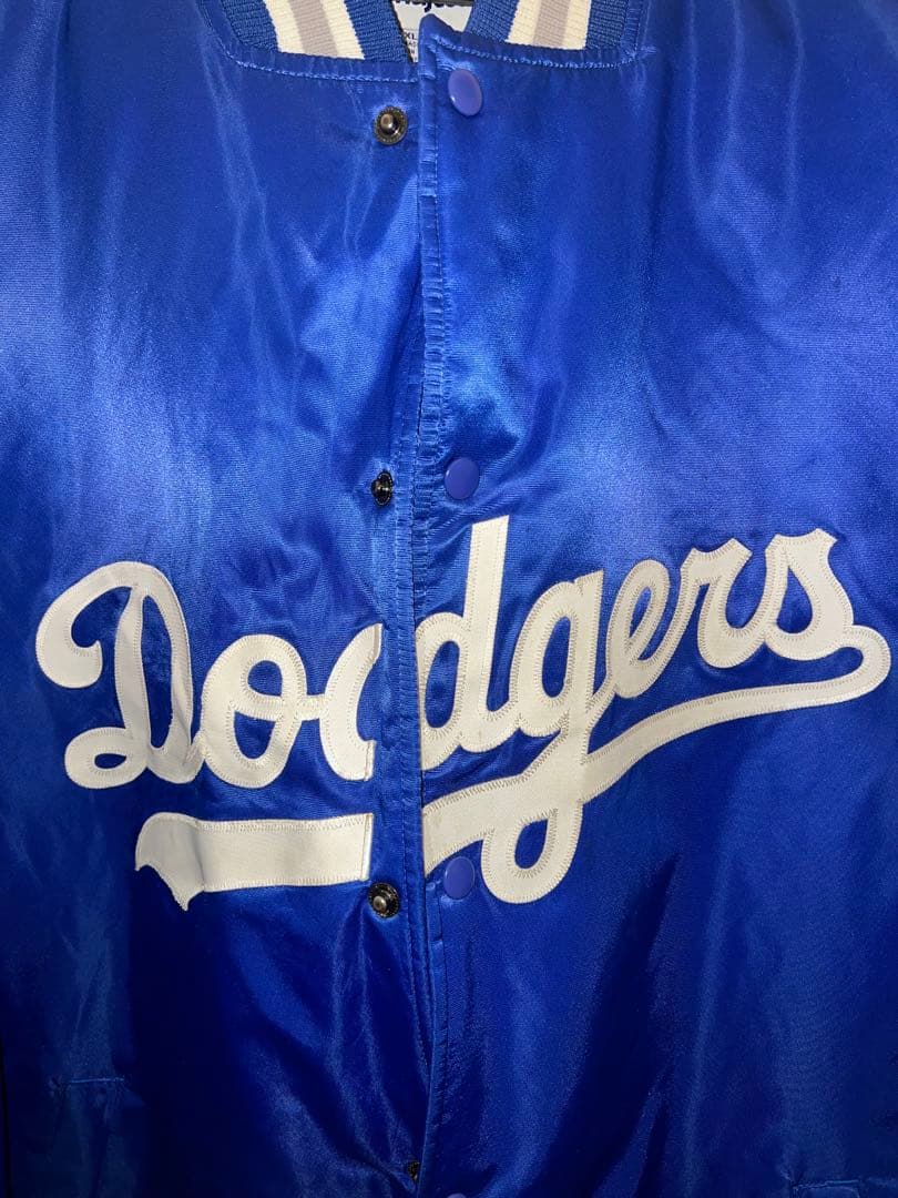 90s ドジャース 極厚Dodgers スタジャン 青色