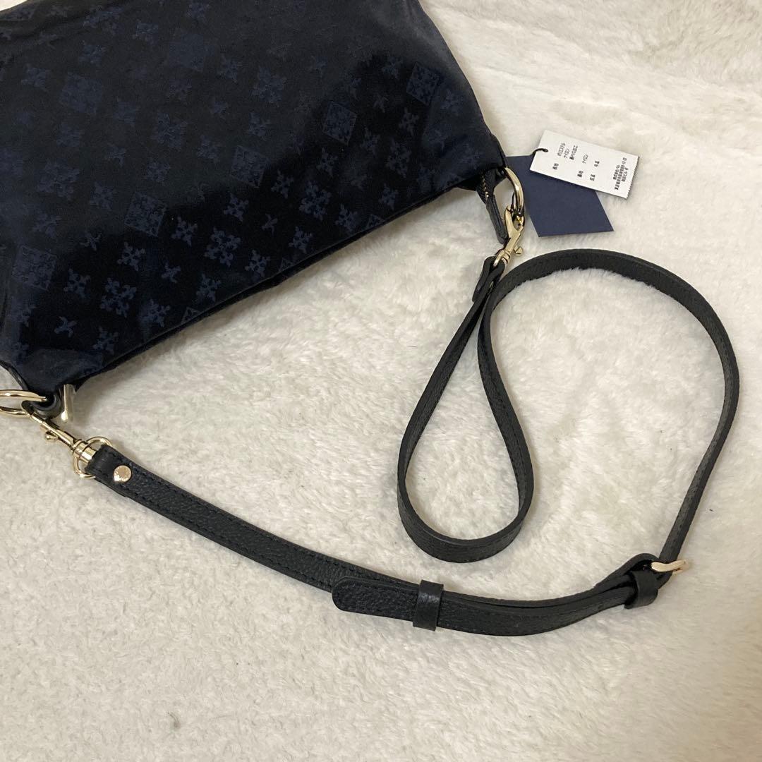 新品未使用 ラシット モノグラム柄 ショルダーバッグ ネイビー ゴールド金具
