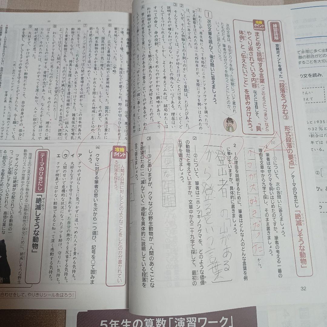中学入試 授業テキスト・演習ワーク・答えの本　進研ゼミ４年12号セット