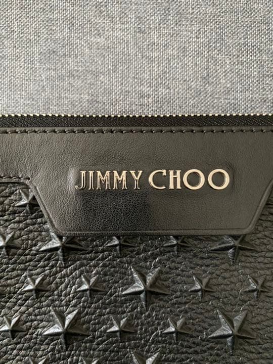 【美品】JIMMY CHOOクラッチバッグ(チャーム付き)/メンズ・レディース