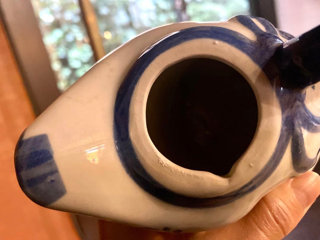 染付うさぎ！愛嬌溢る《青絵兎ティーポット》（検リヤドロヴィンテージ干支ヘレンド