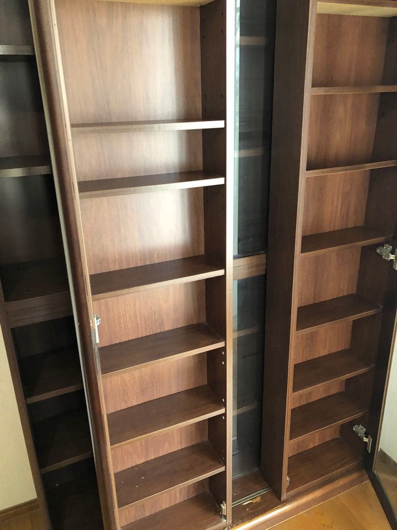 【☆送料込☆】本棚 ダブルスライド 大容量