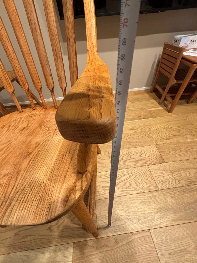 希少　アメリカ製　ダイニングチェア　アームチェア　ウィンザーチェア　剥離