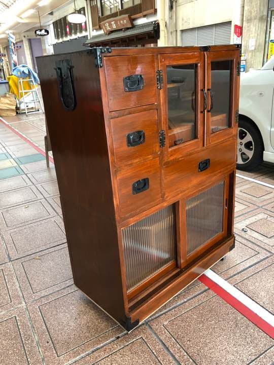 総桐箪笥再生民芸調 食器棚