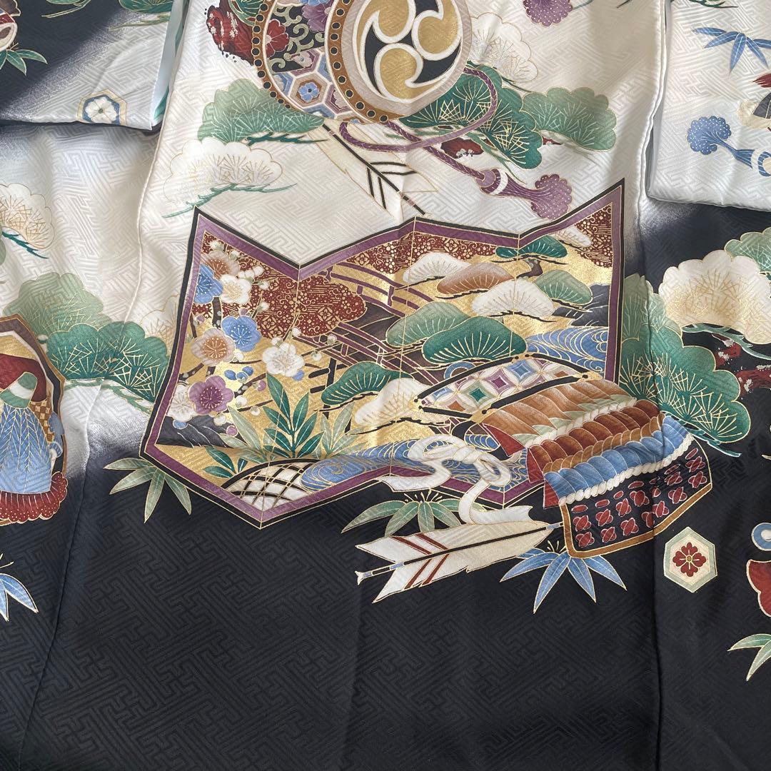 310 お宮参り着物 男の子祝い着産着御祝 着のしめ祝着 七五三 五歳