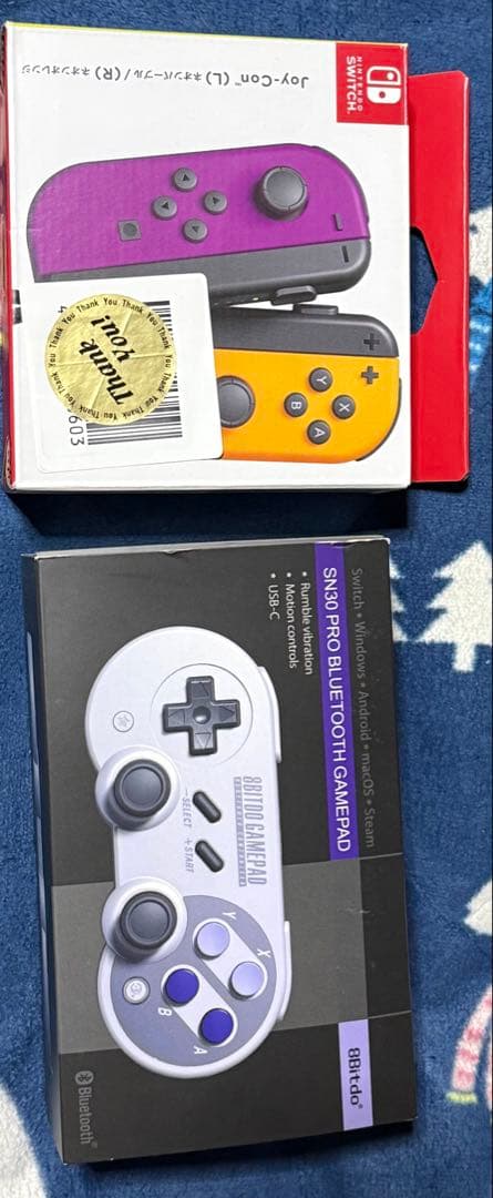 Nintendo Switch グレー本体&Joy-Conオレンジ・パープル