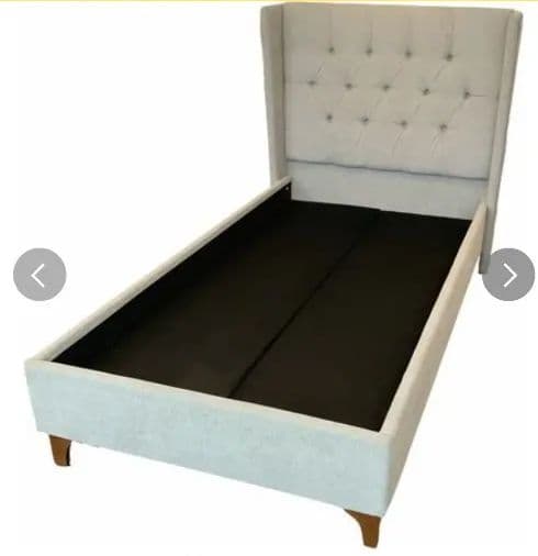 要問合わせ♥️海外ホテル空間♥️クラシックモダン　シングルベッド　ベッド　グレー