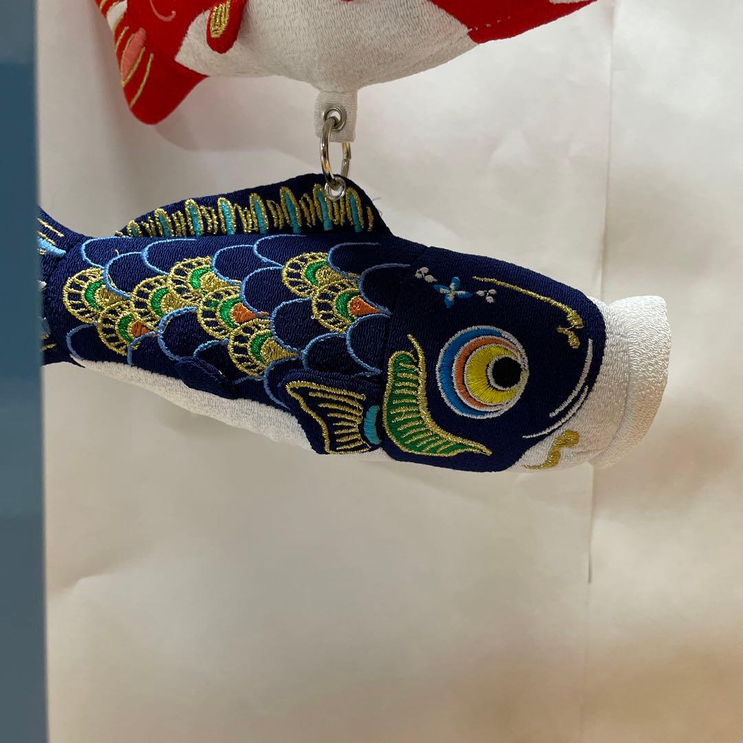 室内吊るし飾り　ちりめん鯉のぼりスタンド付き