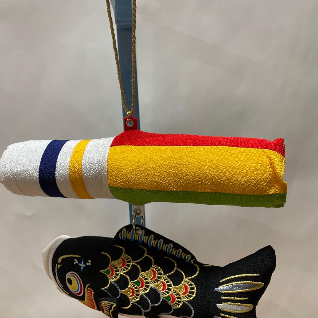 室内吊るし飾り　ちりめん鯉のぼりスタンド付き