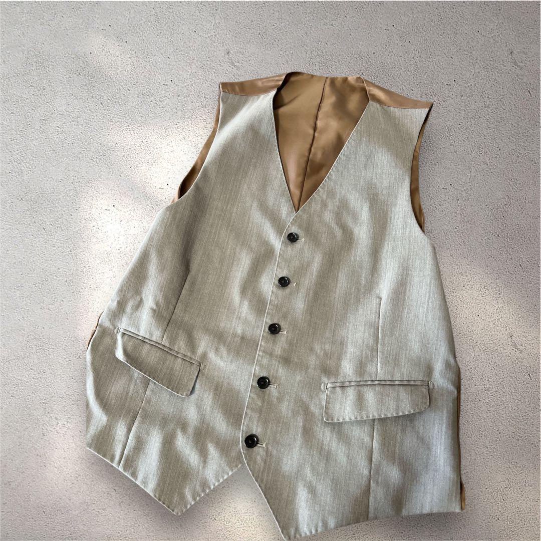 【美品】パーソンズ　フォーメン　スリーピース　スーツ　ブラウン　無地　背抜き