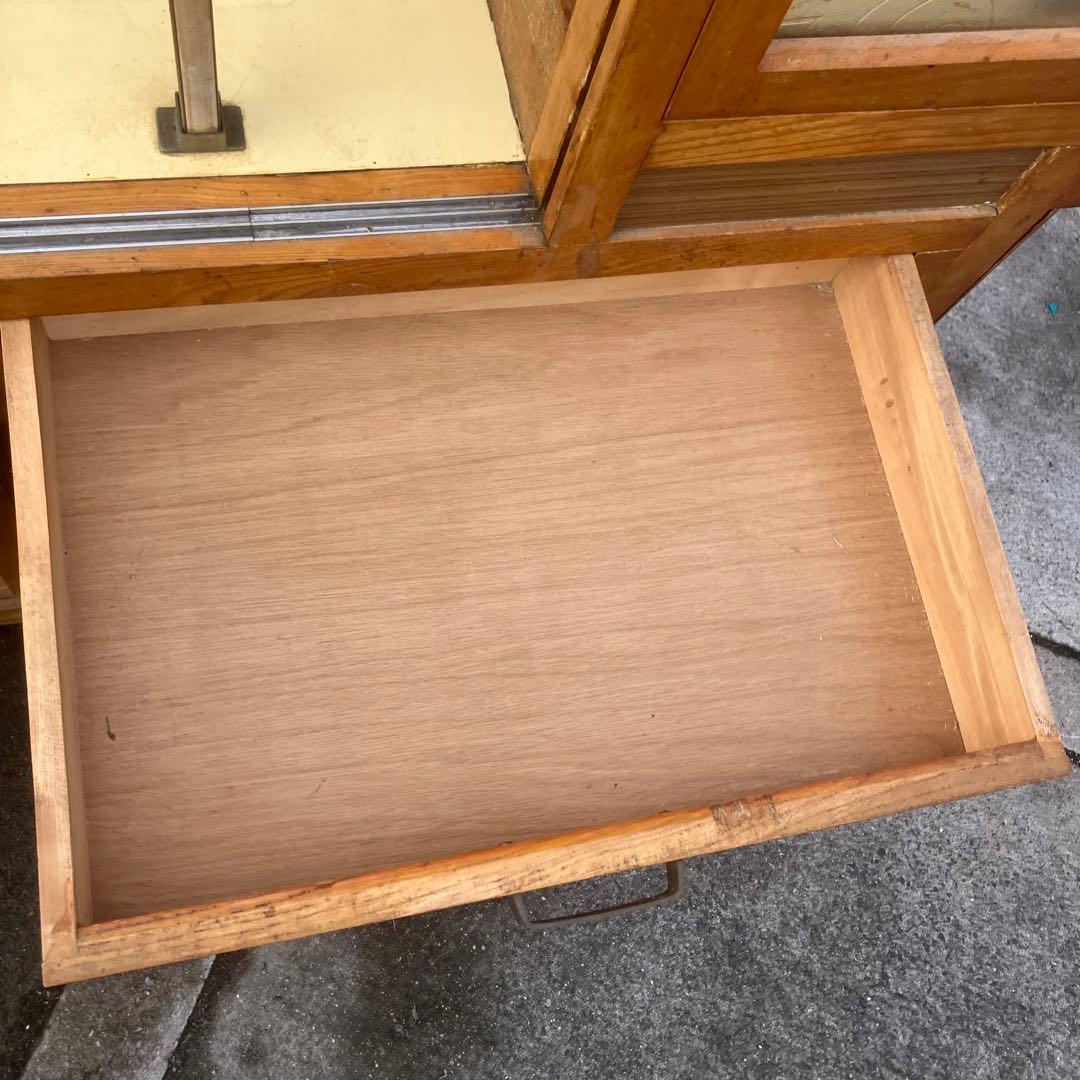 昭和レトロ 昔のたばこ屋さんのカウンターショーケース 飾り棚 アンティーク古家具