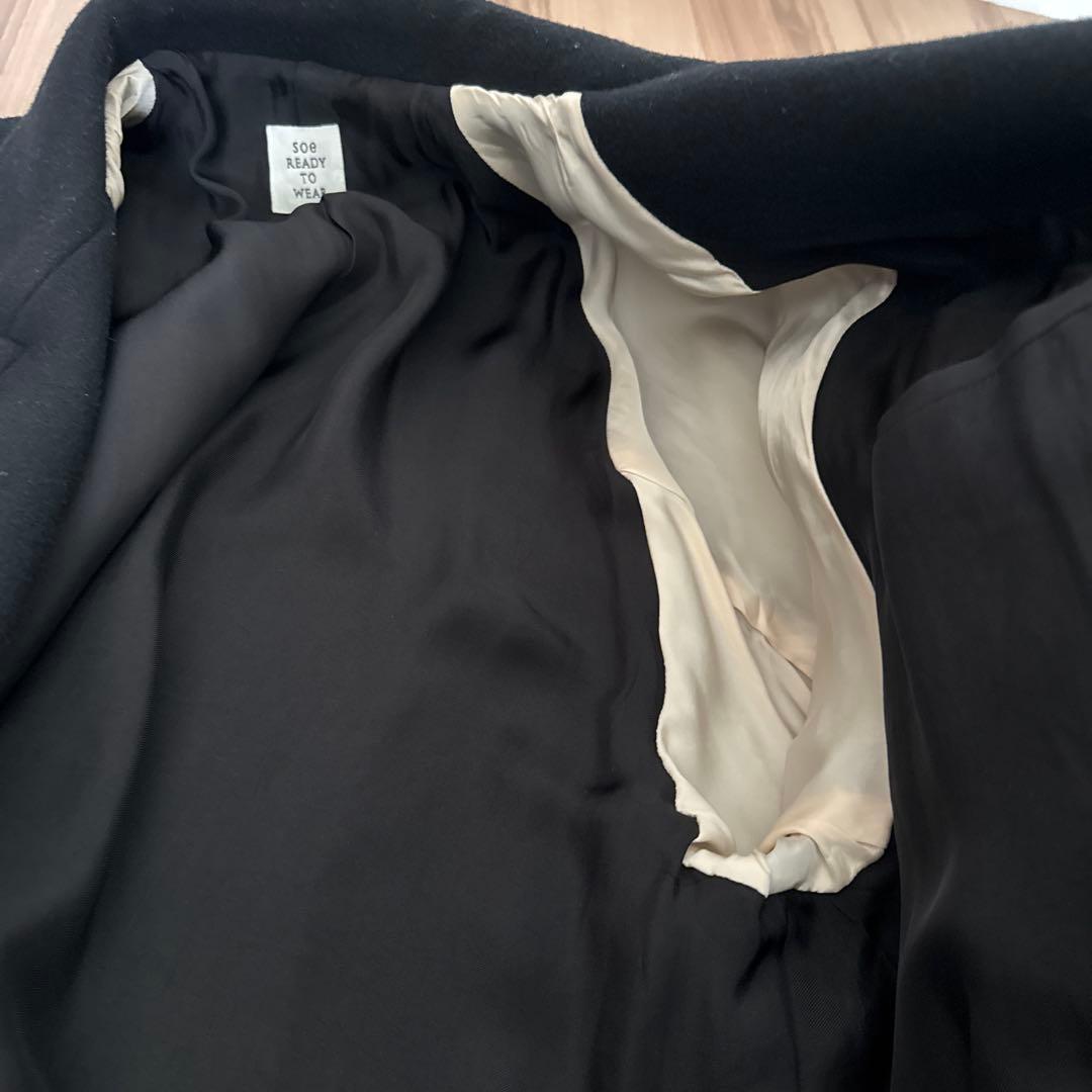 masaSOEウール100%Long Coat 黒