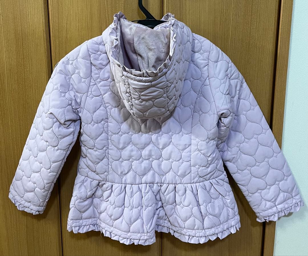 【メゾピアノ】★タグ付き新品未使用★ ハートキルト　ジップパーカブルゾン130