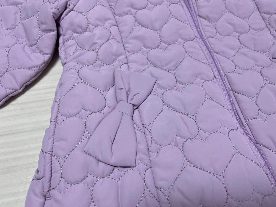 【メゾピアノ】★タグ付き新品未使用★ ハートキルト　ジップパーカブルゾン130