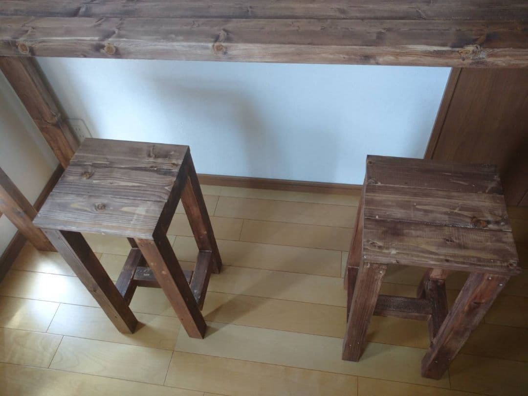 180 カウンターテーブル 無垢材　アンティーク風　木目調　天然素材　ダイニング