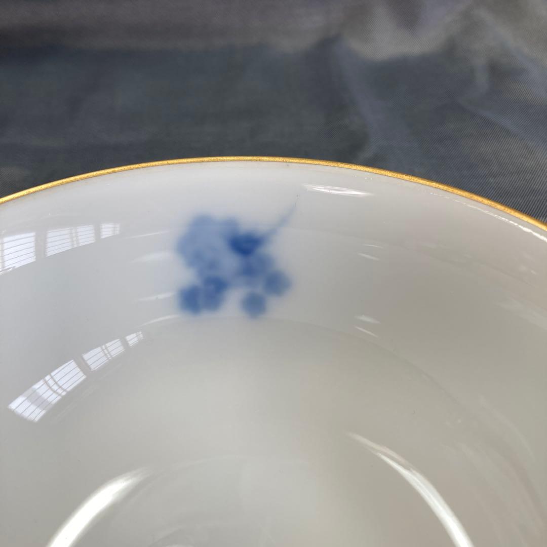 大倉陶園　すみれブーケ　ブルーブーケ　スープカップ　ダブルハンドル　花束　花