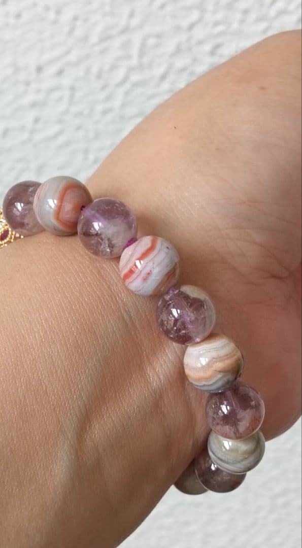 専用ページ2点❤超個性的なシマシマ柄のレースアゲート貔貅、ガーデンアメジスト