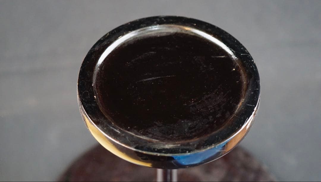 蒔絵　鶴 松紋　丸形黒塗菓子器　共箱　高杯