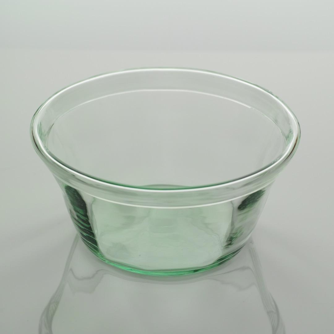 18-19世紀 スウェーデン 古い手吹きの色ガラスボウル鉢 アンティーク