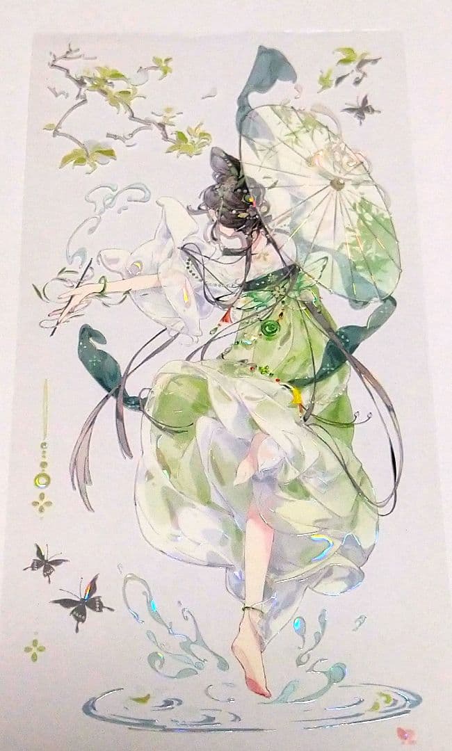 ✩再販✩J961＃珠袖剑舞(贝壳光)shine切り売り海外人物マステ