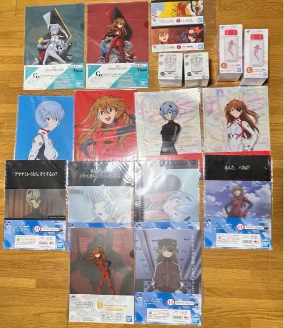 エヴァンゲリオン　プラグスーツ白黒赤虹　フィギュア6体　レイ　アスカ　レアグッズ
