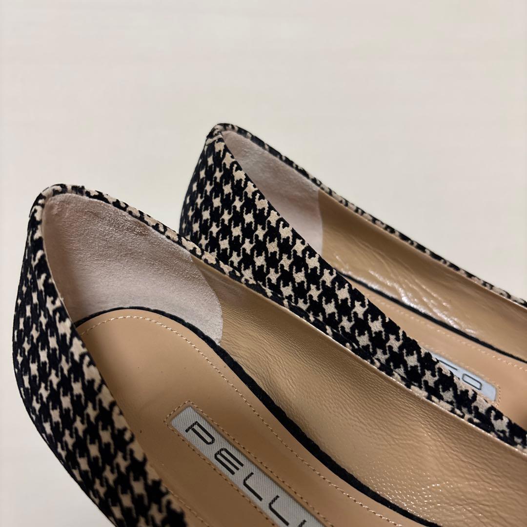 PELLICO フラットシューズ 35.5 千鳥格子柄
