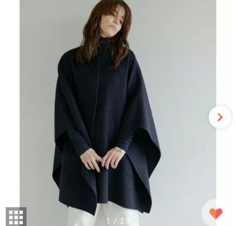 Whim Gazette　カシミヤリバーポンチョ　定価13万