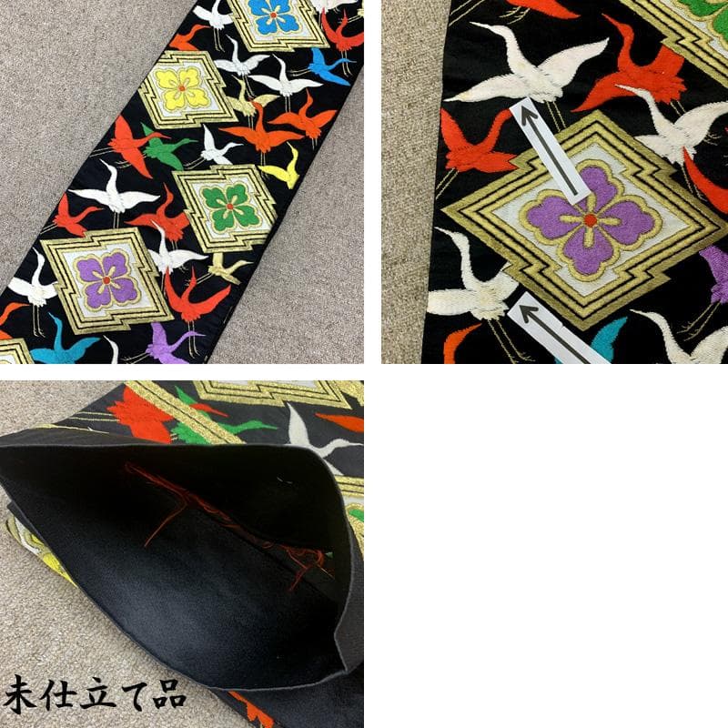 508ag72□七五三 七歳 女児 着物&袋帯&長襦袢 荒波 源氏車□状態良好