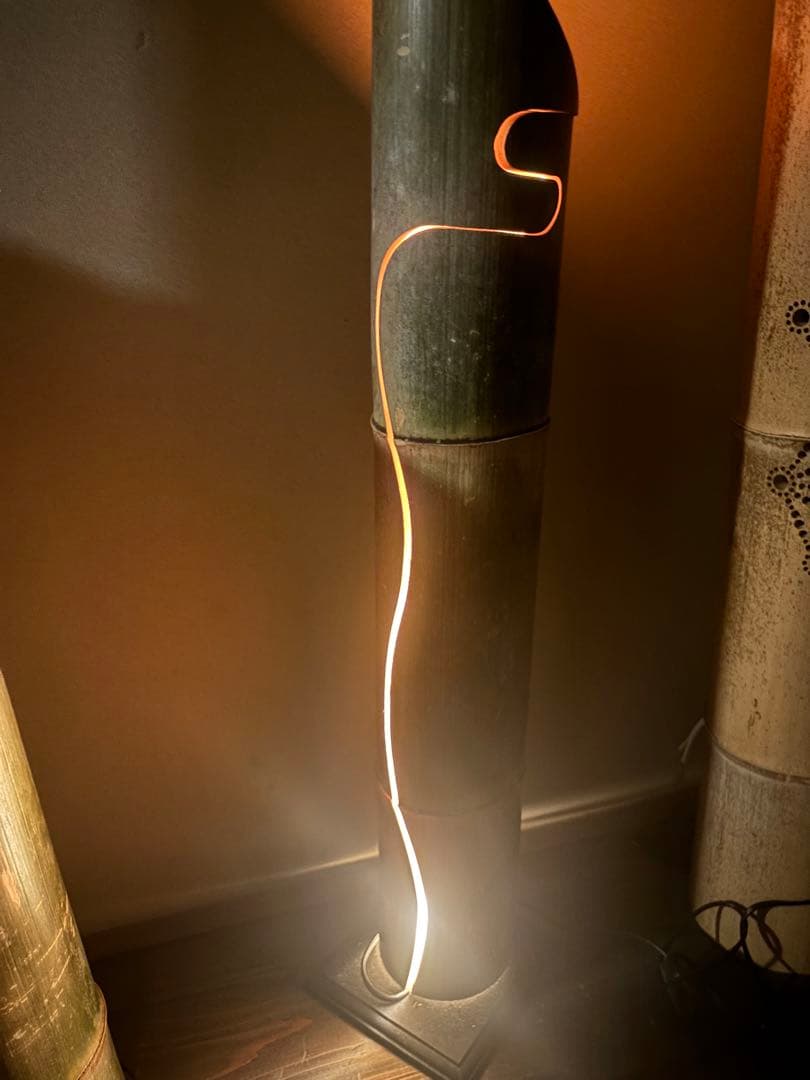 竹あかり 竹灯篭 青海波 商売繁盛