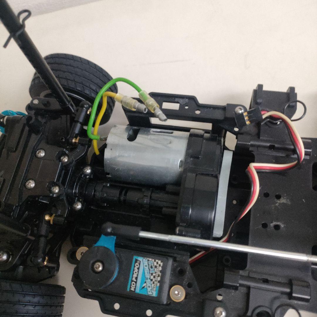 タミヤ MB-01シャーシ、 オプション装備、サーボ、フィアットボディ付き