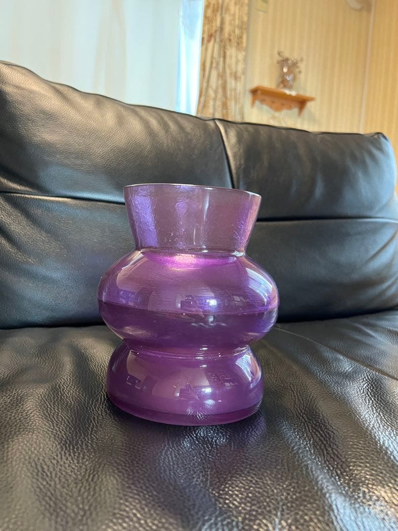 【charrita】紫色花瓶 中型 曲線デザイン