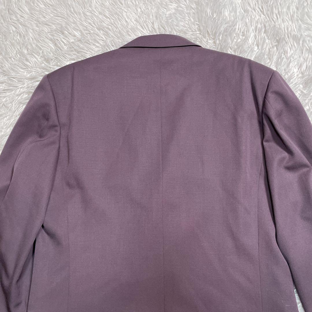 ヴィンテージ　ダブル　スーツ　セットアップ　紫　パープル　XL相当