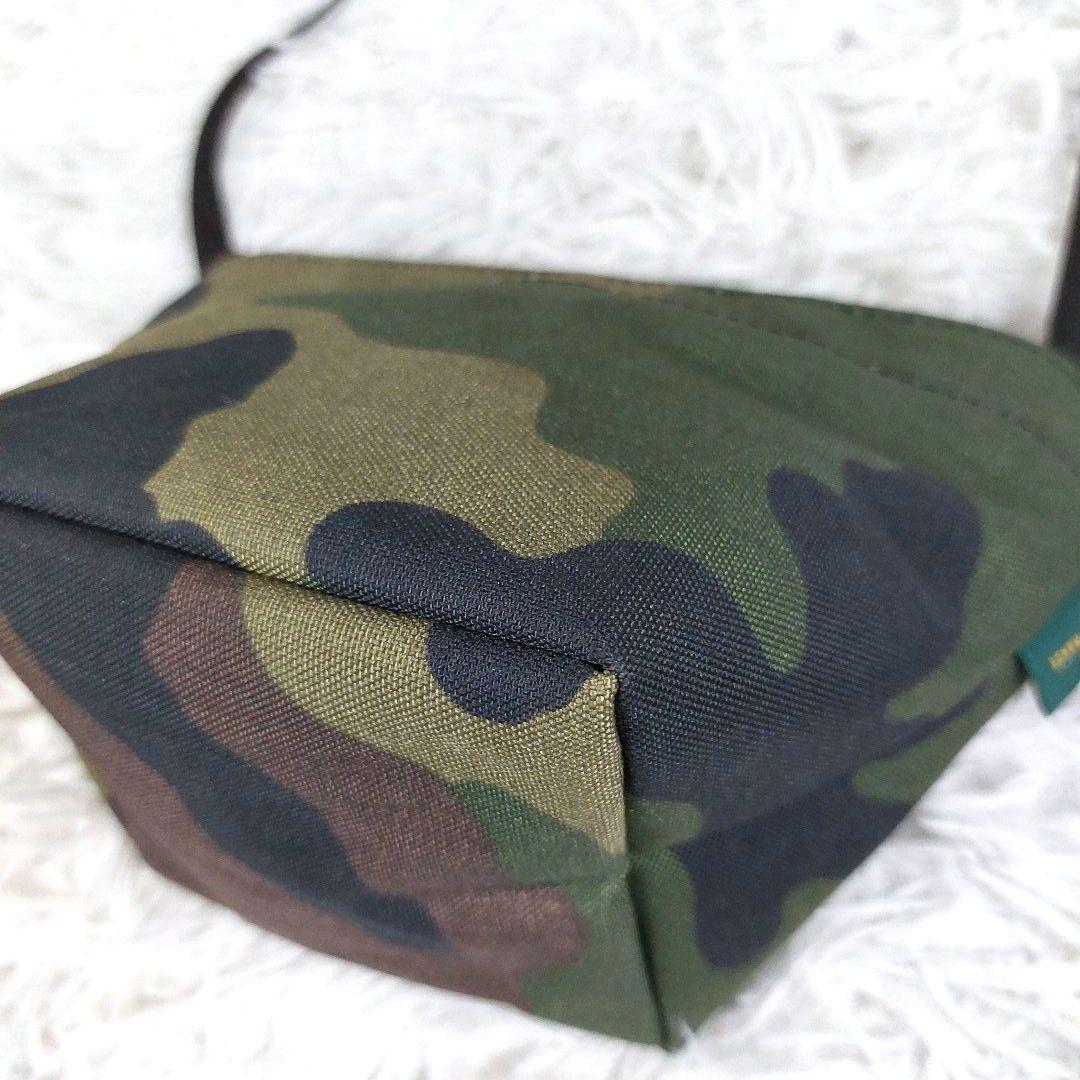 エルベシャプリエ ナイロン 舟型 XS 迷彩柄カモフラ ミニショルダーバッグ 緑