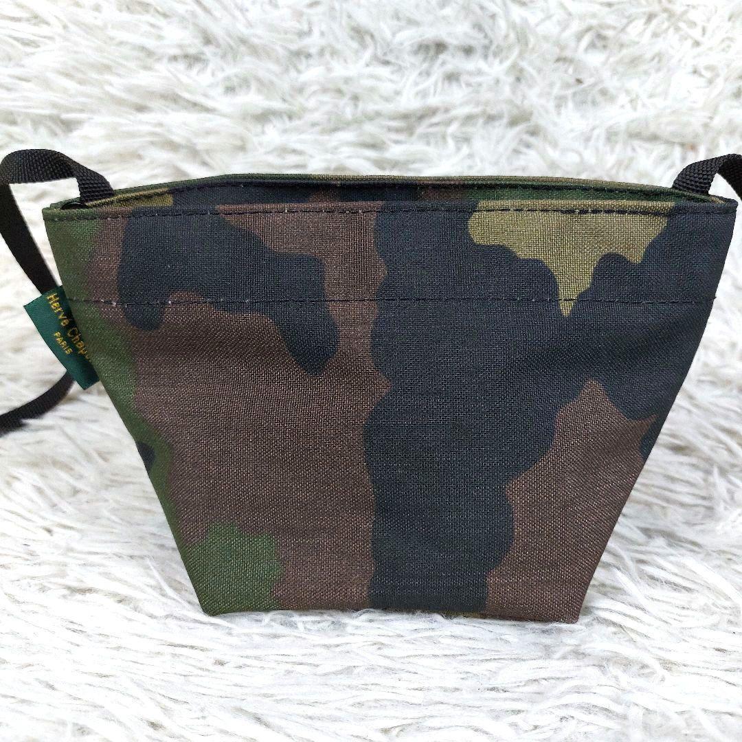 エルベシャプリエ ナイロン 舟型 XS 迷彩柄カモフラ ミニショルダーバッグ 緑