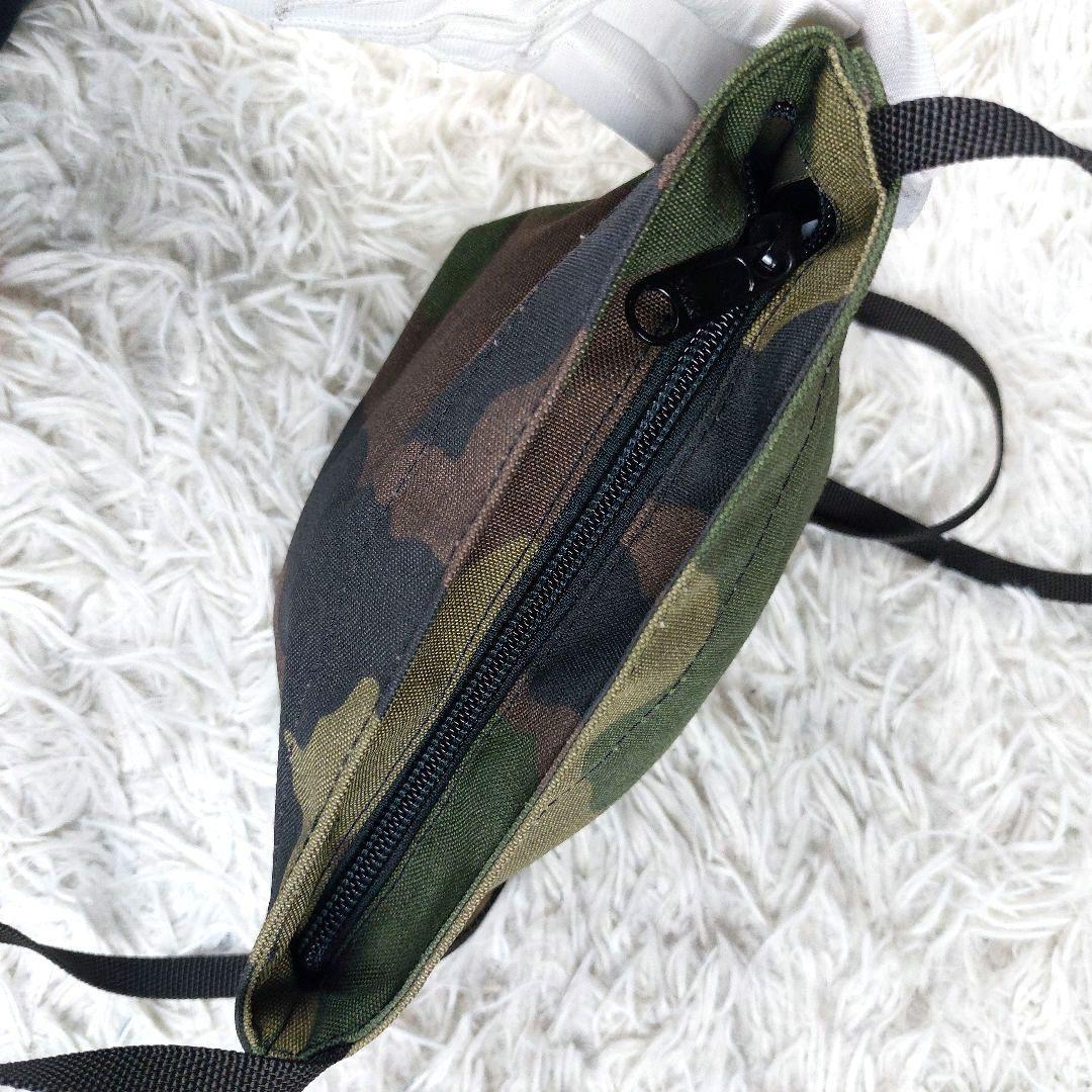エルベシャプリエ ナイロン 舟型 XS 迷彩柄カモフラ ミニショルダーバッグ 緑
