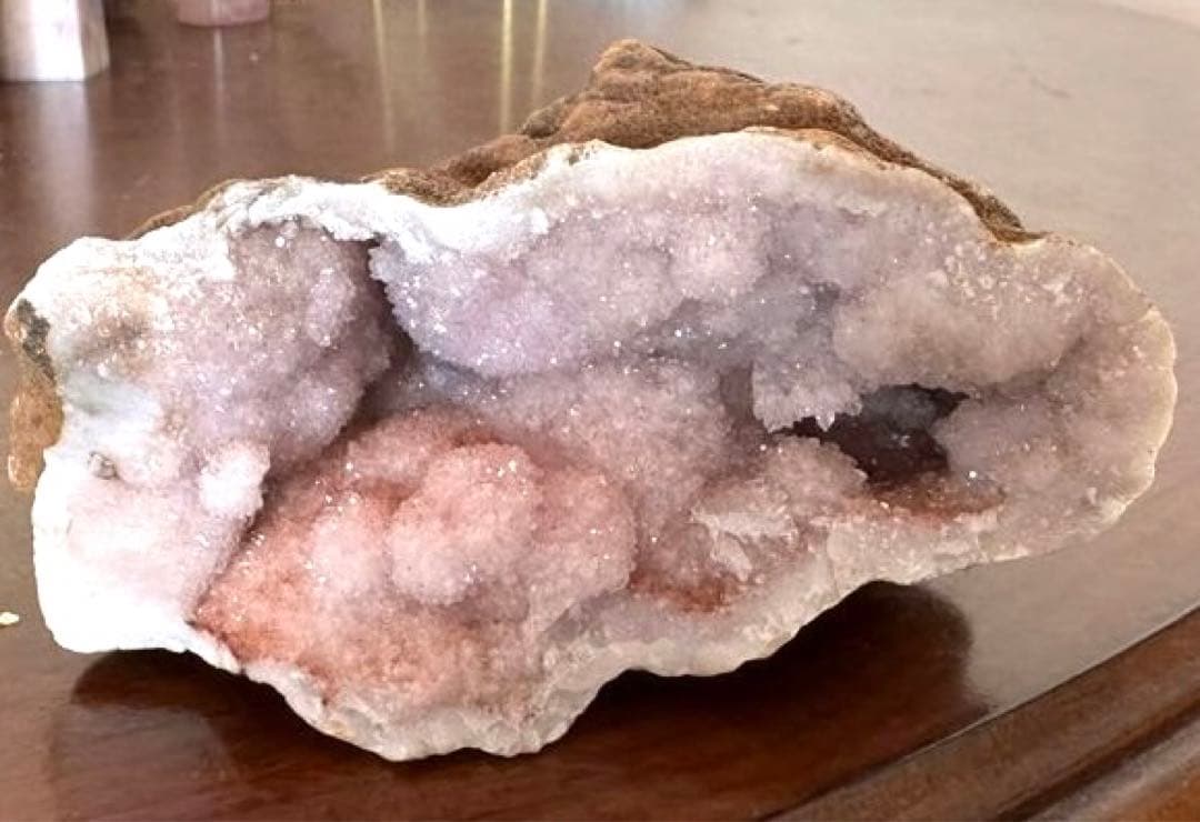 高品質　大きい　ピンクアメジスト　原石　ジオード