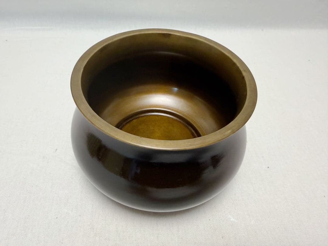 ほぼ未使用 茶道具 中川浄益造 唐銅 建水 净益 刻印