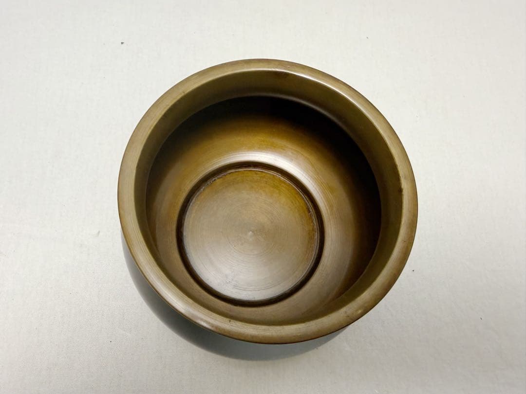 ほぼ未使用 茶道具 中川浄益造 唐銅 建水 净益 刻印