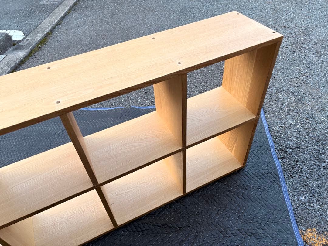 u*e様 【状態良い】無印良品 木製収納棚 5段2列 ナチュラル