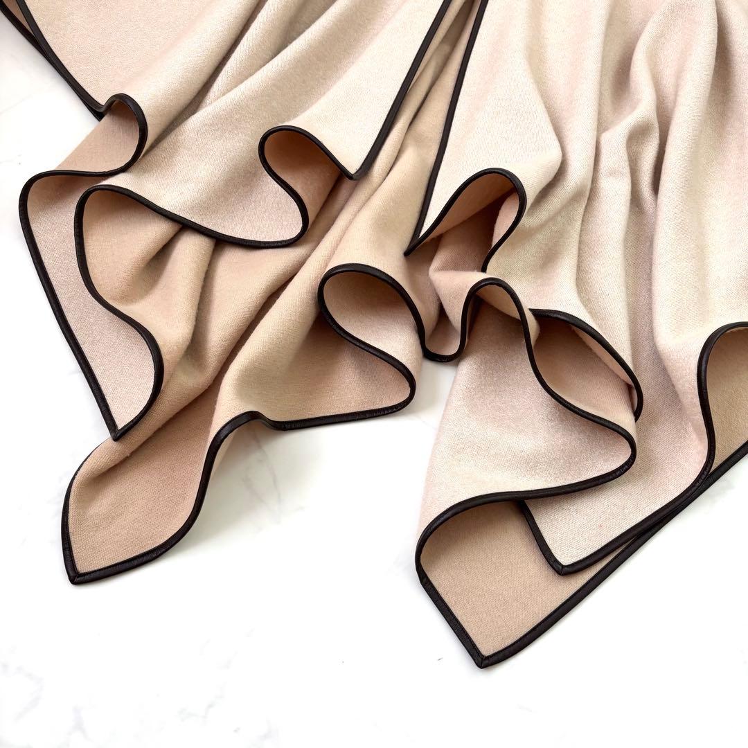 【極美品】トゥモローランド ウールコットンダブルフェイス ポンチョ リバーシブル