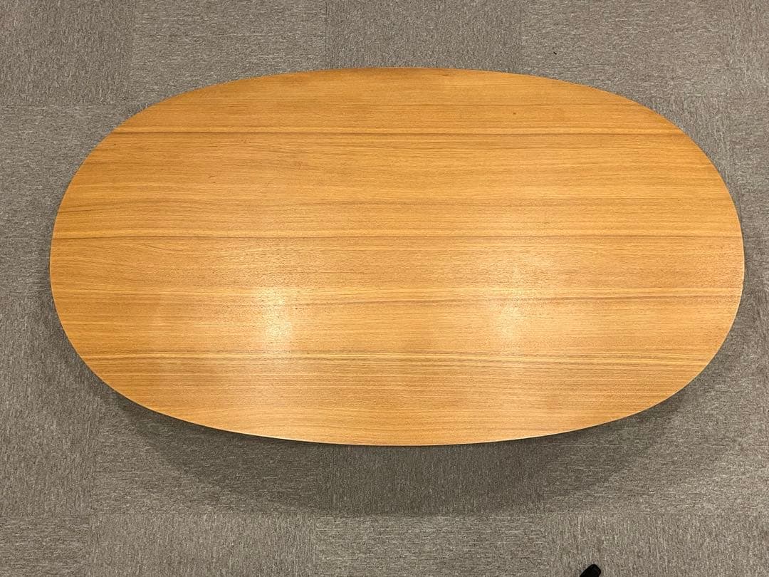 【廃番】無印こたつ　大　オーバル型　ローテーブル　タモ材