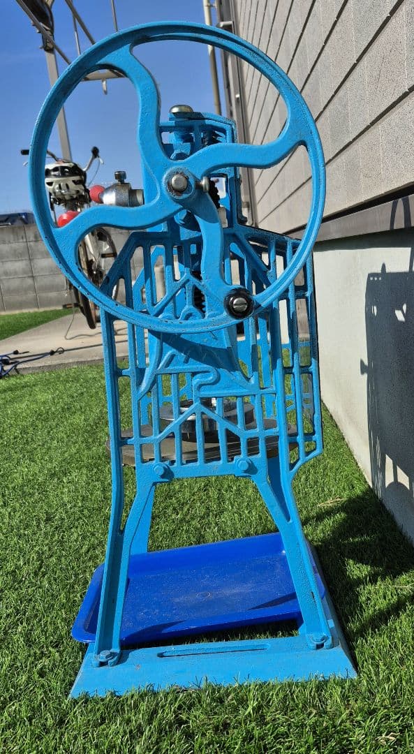 ☆希少☆かき氷機 業務用手動式ブロックアイススライサー PRO-B130M　青色