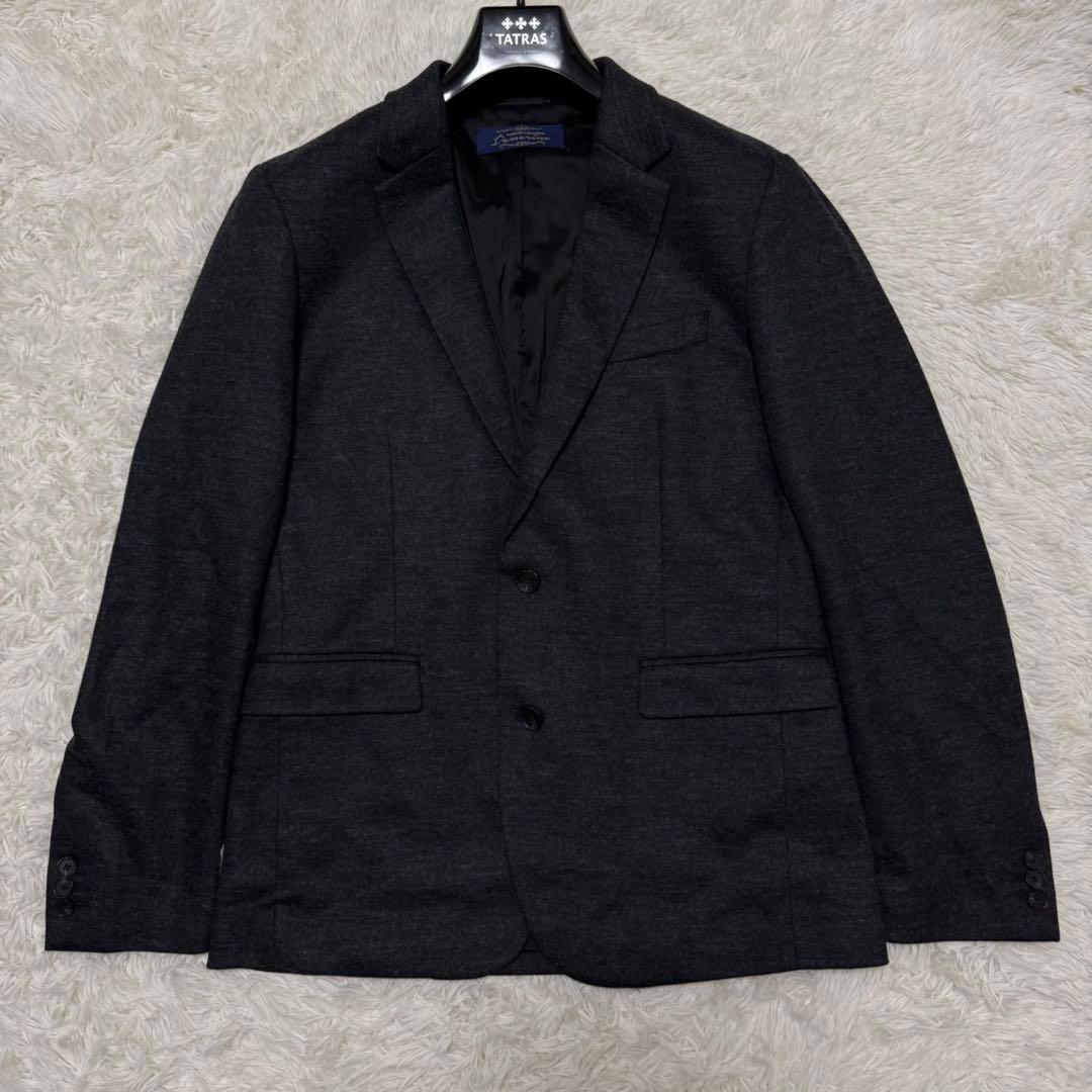 未使用級 XL✨ナノユニバース トラベルスーツ ダメリーノ ストレッチ 黒グレー