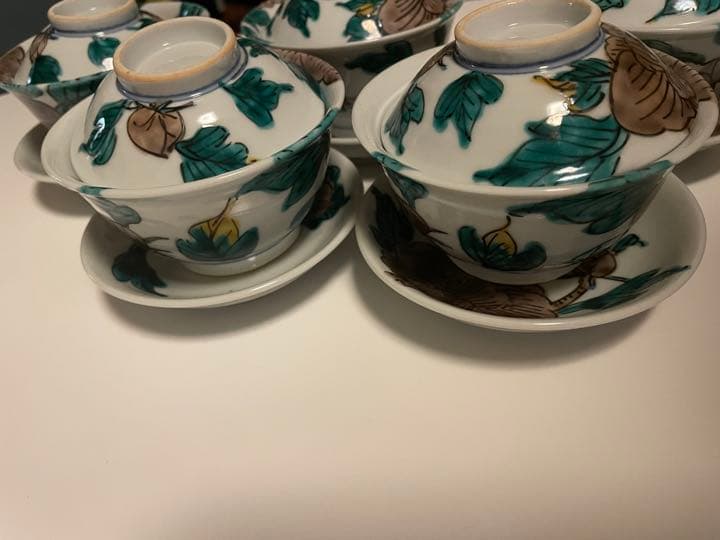 正木春蔵　小鉢　蓋　受け皿　5客セット