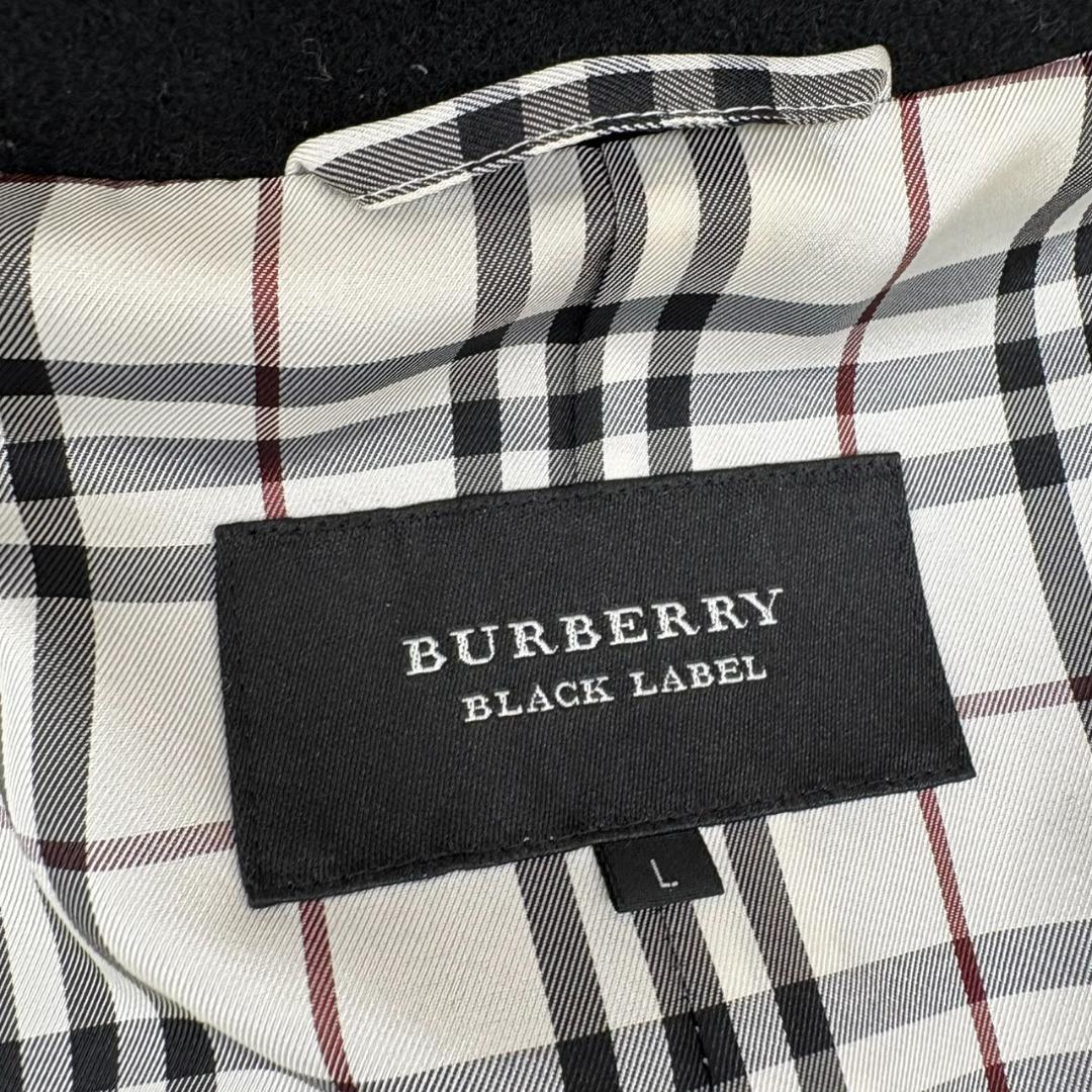A9.BURBERRY BLACK LABEL ウール Pコート ブラック L