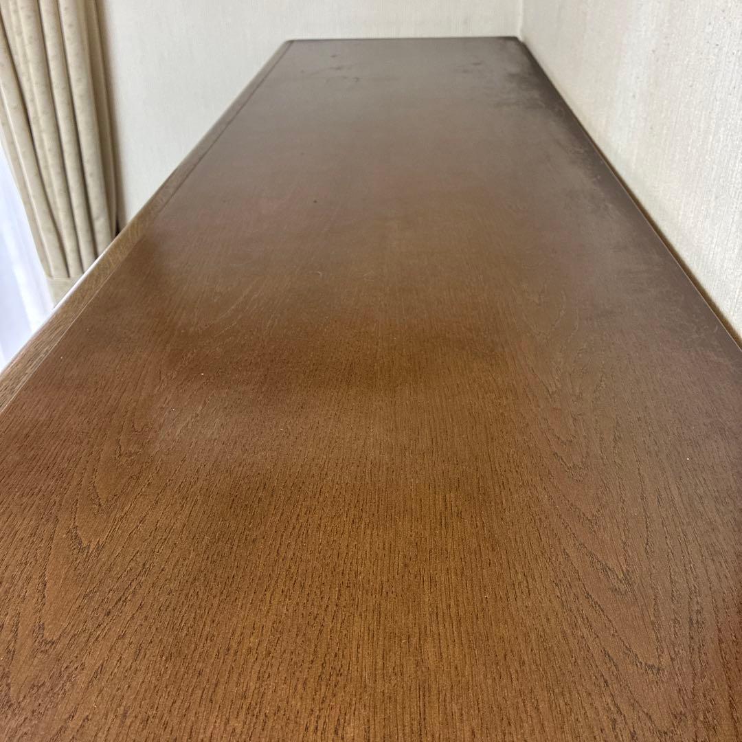 【カリモク】木製テレビボード ブラウン ガラス扉付き