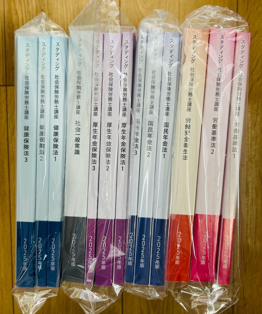 【ほぼ未開封】スタディング 社会保険労務士講座 2025年版（20冊）